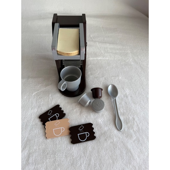 KidsKraft Wooden Keurig Coffee Maker Toy Brown Kitchen Pretend‎ Play - Picture 2 of 12